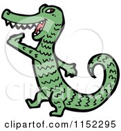 Cartoon Of A Crocodile Royalty Free Vector Illustration