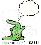 Poster, Art Print Of Thinking Crocodile
