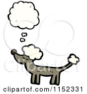 Cartoon Of A Thinking Poodle Royalty Free Vector Illustration