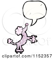 Cartoon Of A Talking Poodle Royalty Free Vector Illustration