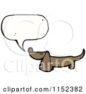 Cartoon Of A Talking Dachshund Dog Royalty Free Vector Illustration