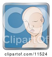People Internet Messenger Avatar Of A Bald Face Clipart Illustration