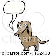 Cartoon Of A Talking Dachshund Dog Royalty Free Vector Illustration