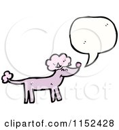 Cartoon Of A Talking Poodle Royalty Free Vector Illustration