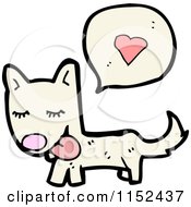 Cartoon Of A Dog Talking About Love Royalty Free Vector Illustration