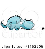 Cartoon Of A Dog Watching A Bug Royalty Free Vector Illustration