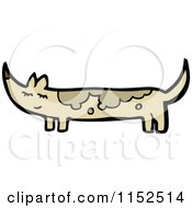 Cartoon Of A Dachshund Dog Royalty Free Vector Illustration