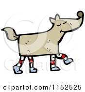 Cartoon Of A Dog Royalty Free Vector Illustration