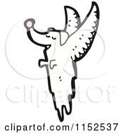 Cartoon Of A Ghost Dog Royalty Free Vector Illustration