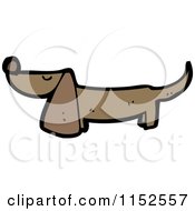 Cartoon Of A Dachshund Dog Royalty Free Vector Illustration