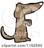 Cartoon Of A Dog Royalty Free Vector Illustration by lineartestpilot