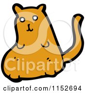 Cartoon Of A Fat Ginger Cat Royalty Free Vector Illustration