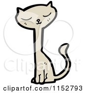 Cartoon Of A Cat Royalty Free Vector Illustration