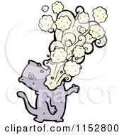 Cartoon Of A Puking Cat Royalty Free Vector Illustration