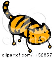 Cartoon Of A Ginger Cat Royalty Free Vector Illustration by lineartestpilot