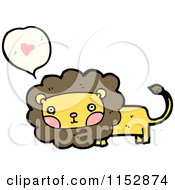 Poster, Art Print Of Lion Talking About Love