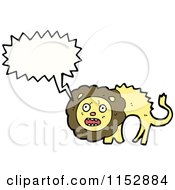 Cartoon Of A Talking Lion Royalty Free Vector Illustration