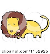 Cartoon Of A Male Lion Royalty Free Vector Illustration