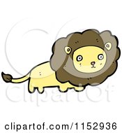 Cartoon Of A Male Lion Royalty Free Vector Illustration