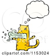 Cartoon Of A Thinking Cat Royalty Free Vector Illustration by lineartestpilot