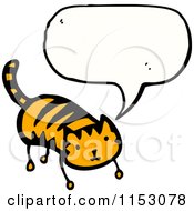 Cartoon Of A Talking Cat Royalty Free Vector Illustration by lineartestpilot