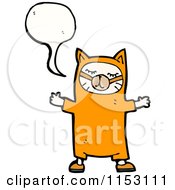 Poster, Art Print Of Talking Kid In A Cat Costume