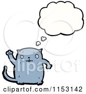 Cartoon Of A Thinking Cat Royalty Free Vector Illustration