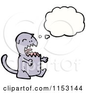 Cartoon Of A Thinking Cat Royalty Free Vector Illustration