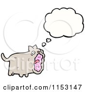 Cartoon Of A Thinking Cat Royalty Free Vector Illustration