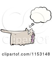 Cartoon Of A Thinking Cat Royalty Free Vector Illustration