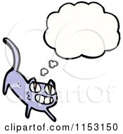 Cartoon Of A Thinking Cat Royalty Free Vector Illustration