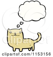 Cartoon Of A Thinking Cat Royalty Free Vector Illustration