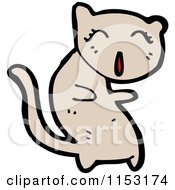 Cartoon Of A Cat Royalty Free Vector Illustration