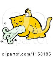 Cartoon Of A Ginger Cat Puking Royalty Free Vector Illustration