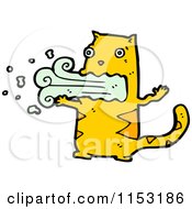 Cartoon Of A Ginger Cat Puking Royalty Free Vector Illustration by lineartestpilot