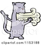 Cartoon Of A Cat Puking Royalty Free Vector Illustration