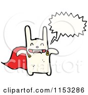 Cartoon Of A Talking Super Rabbit Royalty Free Vector Illustration
