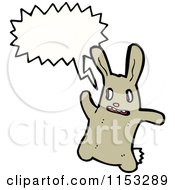 Cartoon Of A Talking Rabbit Royalty Free Vector Illustration