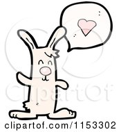 Cartoon Of A Rabbit Talking About Love Royalty Free Vector Illustration
