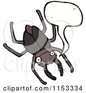 Cartoon Of A Talking Beetle Royalty Free Vector Illustration