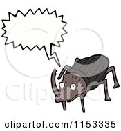 Cartoon Of A Talking Stag Beetle Royalty Free Vector Illustration