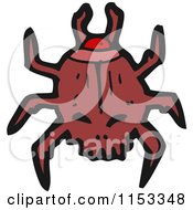 Cartoon Of A Scarab Beetle Royalty Free Vector Illustration by lineartestpilot