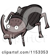 Cartoon Of A Stag Beetle Royalty Free Vector Illustration by lineartestpilot