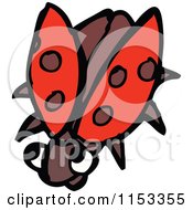 Cartoon Of A Ladybug Royalty Free Vector Illustration by lineartestpilot