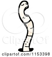 Cartoon Of An Earthworm Royalty Free Vector Illustration by lineartestpilot