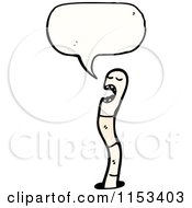 Cartoon Of A Talking Earthworm Royalty Free Vector Illustration
