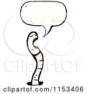 Cartoon Of A Talking Earthworm Royalty Free Vector Illustration