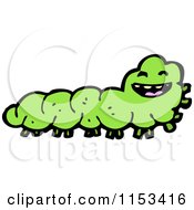 Cartoon Of A Green Caterpillar Royalty Free Vector Illustration by lineartestpilot