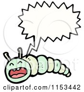 Cartoon Of A Talking Caterpillar Royalty Free Vector Illustration