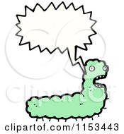 Cartoon Of A Talking Caterpillar Royalty Free Vector Illustration